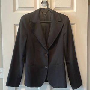 Jacob wide lapel blazer. Charcoal, with double slit at back